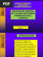 Ensayos de Control de Calidad de FF Líquidas