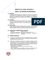 11-01 Procedimiento #011 - Control de Asistencia