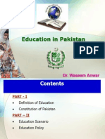 Education in Pakistan: Dr. Waseem Anwar