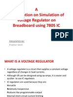 A Presentation On Simulation of Voltage Regulator On Breadboard Using 7805 IC