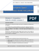 Guia de Estudio Ingles I - Capitulo 1 Modulos 1 y 2 - Semana 1 - Fabian Estrada