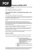 Calculador de MTBF y MTTR