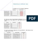 Additional Subnetting Practice Memo