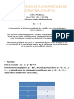 Los Dos Problemas Fundamentales de La Geometria Analitica