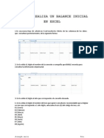 Como Se Realiza Un Balance Inicial en Excel