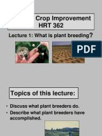 Lecture 1. What Is Plant Breeding