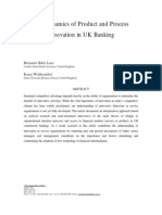 The Dynamics of Product and Process Innovation in UK Banking