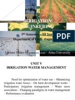 Irrigation Engineering Unit V