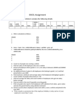 EXCEL Assignment