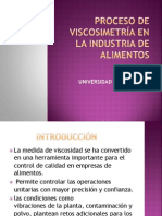 Proceso de Viscosimetría en La Industria de Alimentos