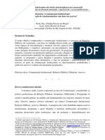 Memória e Comunicação Institucional: A Construção de Relacionamentos Com Base em Acervos