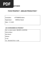 Fiche Prospect Standard