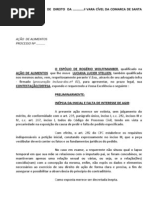 Contestação Ação de Alimentos Espolio