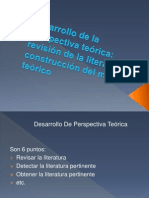 Desarrollo de La Perspectiva Teórica Revisión de La Literatura y Construcción Del Marco Teórico