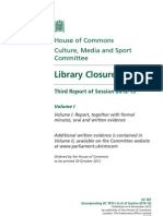 Library Closures Third Report of Session 2012-13 (Vol. 1) - DCMI