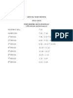 Performing Arts Bell Schedule