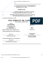 Wm. Wrigley Jr. Company: Securities and Exchange Commission FORM 10-K