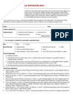 EEO Candidate Voluntary Self Identification Form Oct 2011