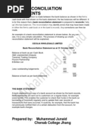 Bank Reconciliation Statement