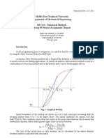 Middle East Technical University Department of Mechanical Engineering ME 310 - Numerical Methods Group #9 Project Assignment I Report