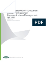 The Forrester Wave Document Output For Customer Communications Management Q3 2011