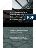 Scarce Strategic Mineral Alternatives Likely To Leave US Supply Chain at Risk Over Next 3-5 Years