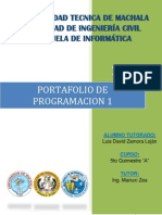 Portafolio Programacion I 2012