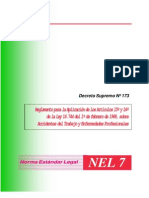 Decreto Supremo #173 Reglamento para La Aplicacion de Los Articulos 15º y 16º de La Ley 16.744