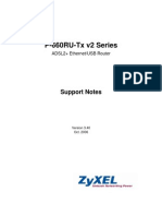 Zyxel P-660RU-T1 v2 - 3.40 ADSL2+ Ethernet/USB Router Support Notes Version 3.40 Oct. 2006