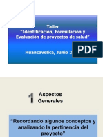 Formulacion de Proyectos de Pre Inversion Presentacion Talleres Mef-Salud