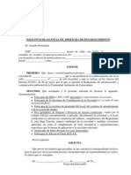 Solicitud de Licencia de Apertura de Establecimiento