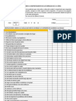 AUTOINFORME SOBRE EL COMPORTAMIENTO DE LOS NIÑOS Cdie de 8 A 11