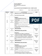 Cronograma Mantenimiento Del Computador PNF