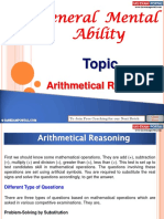 General Mental Ability Arithmetical Reasoning