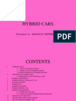 Hybrid Cars: Presented By: MANOJ.K (1BT00ME021)