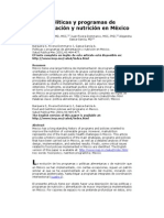 Políticas y Programas de Alimentación y Nutrición en México