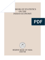 Handbook On Statistics India RBI