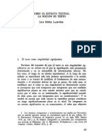 LUIS NÚÑEZ LADEVÉZE, Sobre El Estrato Textual. La Noción de Texto