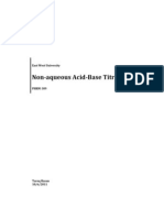 Non - Aqueous Acid - Base Titration