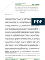 The Impact of Students' Consulting and New Venture On Self Employability Status After Graduation: The Success Story of Entrepreneurship and Finance Department of Kumasi Polytechnic in Ghana