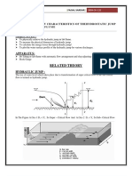 To Study The Flow Characteristics of Hydraulic Jump Developed in Laboratory Flume