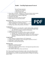 Total Hip Replacement - Protocol