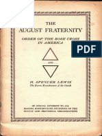 The August Fraternity. Order of The Rose Cross in America... And... H. Spencer Lewis, by Dr. Clymer.