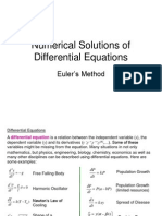 Numerical Solutions of Differential Equations: Euler's Method