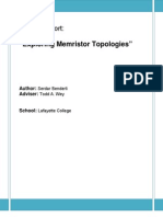 Thesis Report - Exploring Memristor Topologies