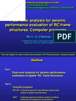 Push-Over Analysis For Seismic Performance Evaluation of RC Frame Structures. Computer Programs