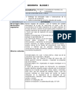 Bloque 3 Dosificación de Contenidos Geografia 6° Grado