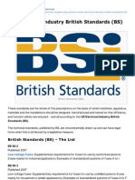 UK Electrical Industry British Standards BS