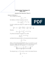 Mathematical Techniques III (PHY 317) Answers For Exercise Class 8