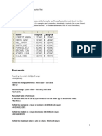 Excel Formulas A Quick List PDF